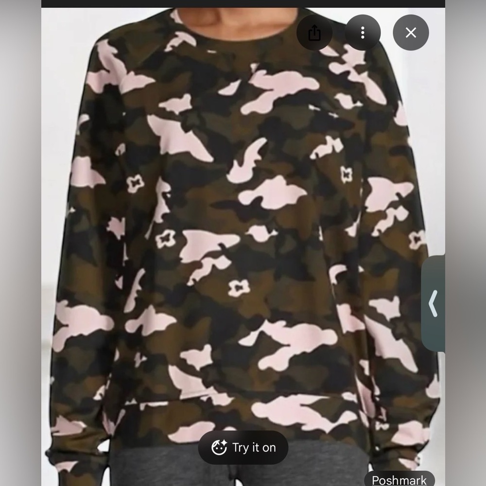 The Upside Forest Camo Bondi Crew Sweatshirt